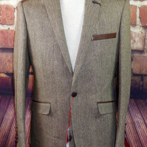 Elie Balleh Milano Italy Men's Jacket Blazer Brown